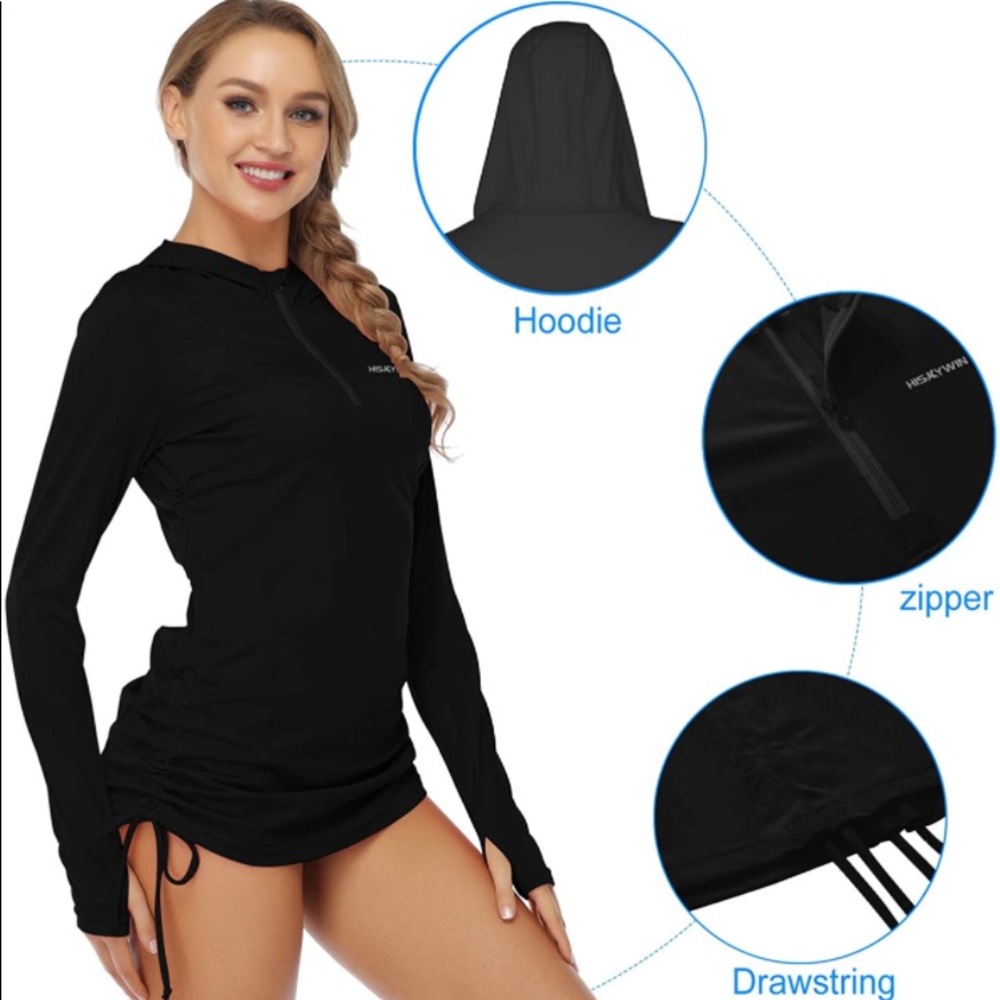 Rash guard swimming hoodie